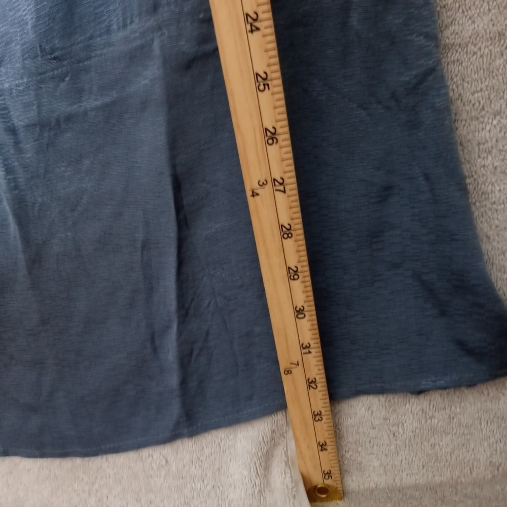 GEREN FORD Sz S Dress  Blue Sleeveless Textured 100% Silk Tunic slip  Tiered - Picture 7 of 8